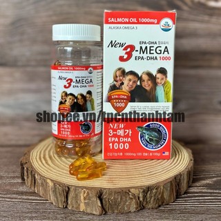 Dầu Cá ALASKA OMEGA 3 hỗ trợ hệ tim mạch, trí não, tăng cường thị lực, sáng mắt, giảm nguy cơ về tim mạch - Hộp 100 viên