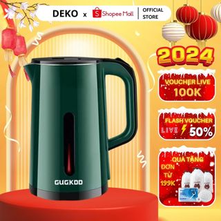 Ấm Siêu Tốc Đun Nước Dung Tích 2.5l Công Suất 1500w Bình Siêu Tốc 2 Lớp Cách Nhiệt Tự Ngắt Khi Sôi GODWELL