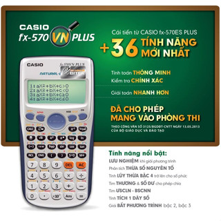 Máy Tính Học Sinh FX 570VN PLus - Hàng thái lan- Có thẻ bảo hành
