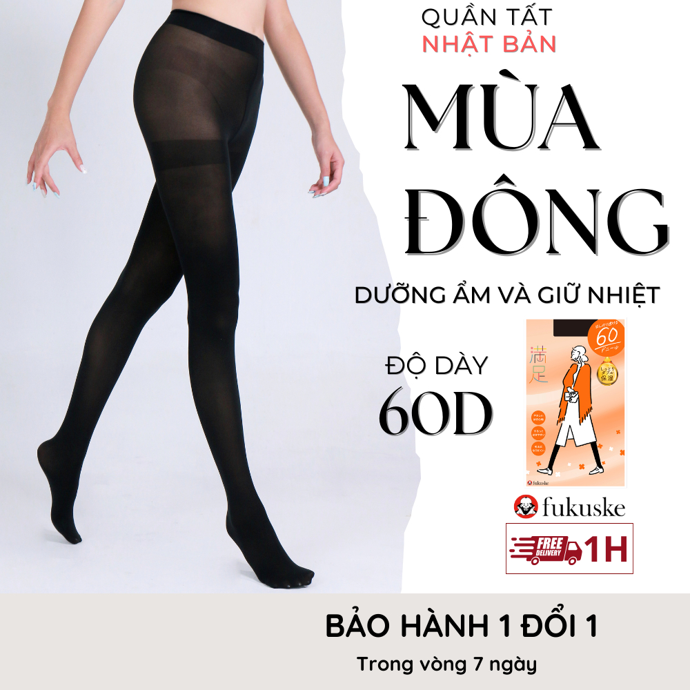 Quần tất nữ Nhật Bản Fukuske độ dày 60D giữ nhiệt đôi chân thích hợp dùng mùa Đông - Fukuske Store