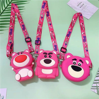 Túi đeo chéo silicon gấu dâu lotso