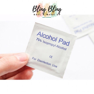 Bông tẩm cồn làm sạch móng Acohol pads, sát trùng viết tiêm, chích máu
