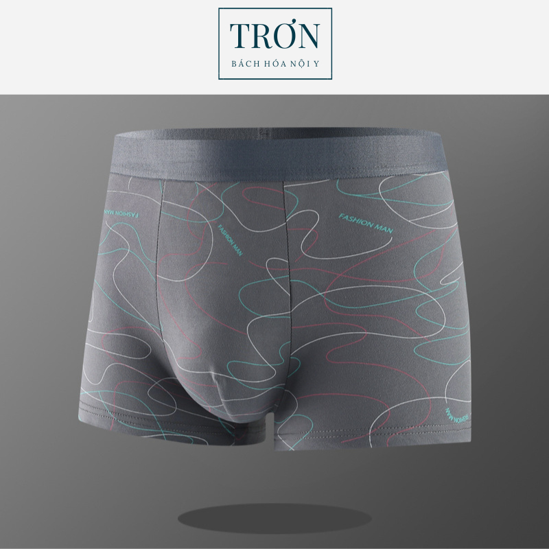 QUẦN SỊP ĐÙI NAM BOXER COTTON CO GIÃN NAM TÍNH SIZE TỪ 58KG ĐẾN 88KG M021 TRƠN
