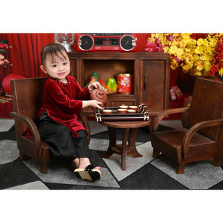Áo dài nhung bé gái - hàng nhà may, (kèm bờm, kèm quần )