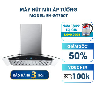 Máy hút mùi áp tường ecalite eh-gt700t - tặng bình đun trị giá 1.090.000