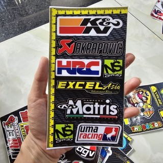 Set logo mini nhãn hiệu xe máy 10x18cm