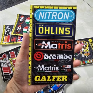 set logo mini nhãn hiệu xe máy 10x18cm