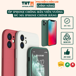 Ốp lưng iphone chống bẩn viền vuông cho IP 6 đến 13 promax