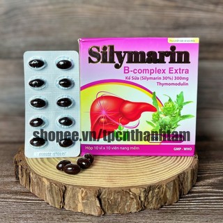 Viên uống SILYMARIN B-COMPLEX EXTRA kiểm soát an ninh gan , hỗ trợ, giải độc gian, hạ men gan - Hộp 100 viên
