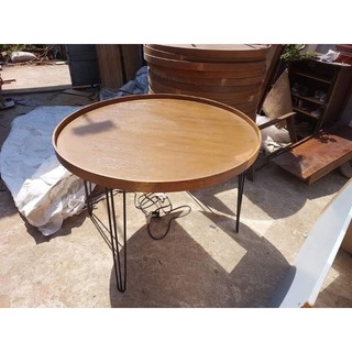 Mặt bàn tròn gỗ có viền gỗ tự nhiên 107cmx5cm hàng xuất khẩu