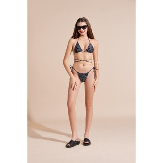 LOÉLIA - Classic Bikini đen chấm bi trắng