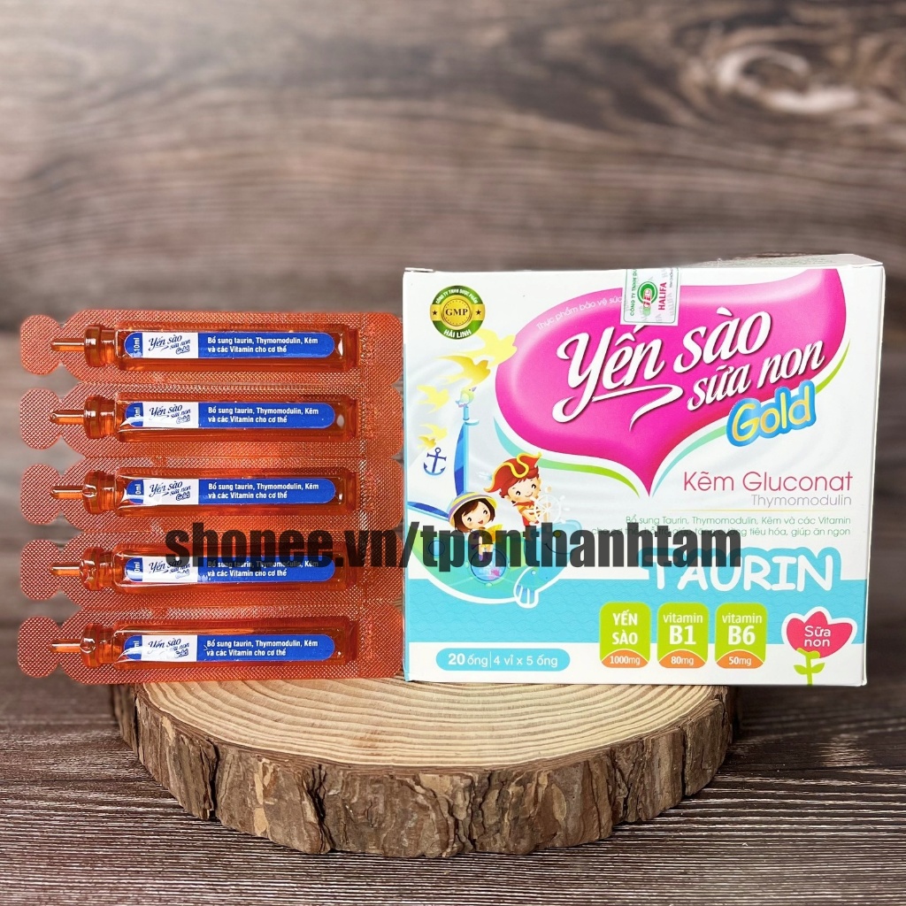 Siro ăn ngon Yến Sào Sữa Non giúp bé tăng khả năng hấp thu, tăng cường sức đề kháng, giảm biếng ăn, tăng cân- Hộp 20 ống