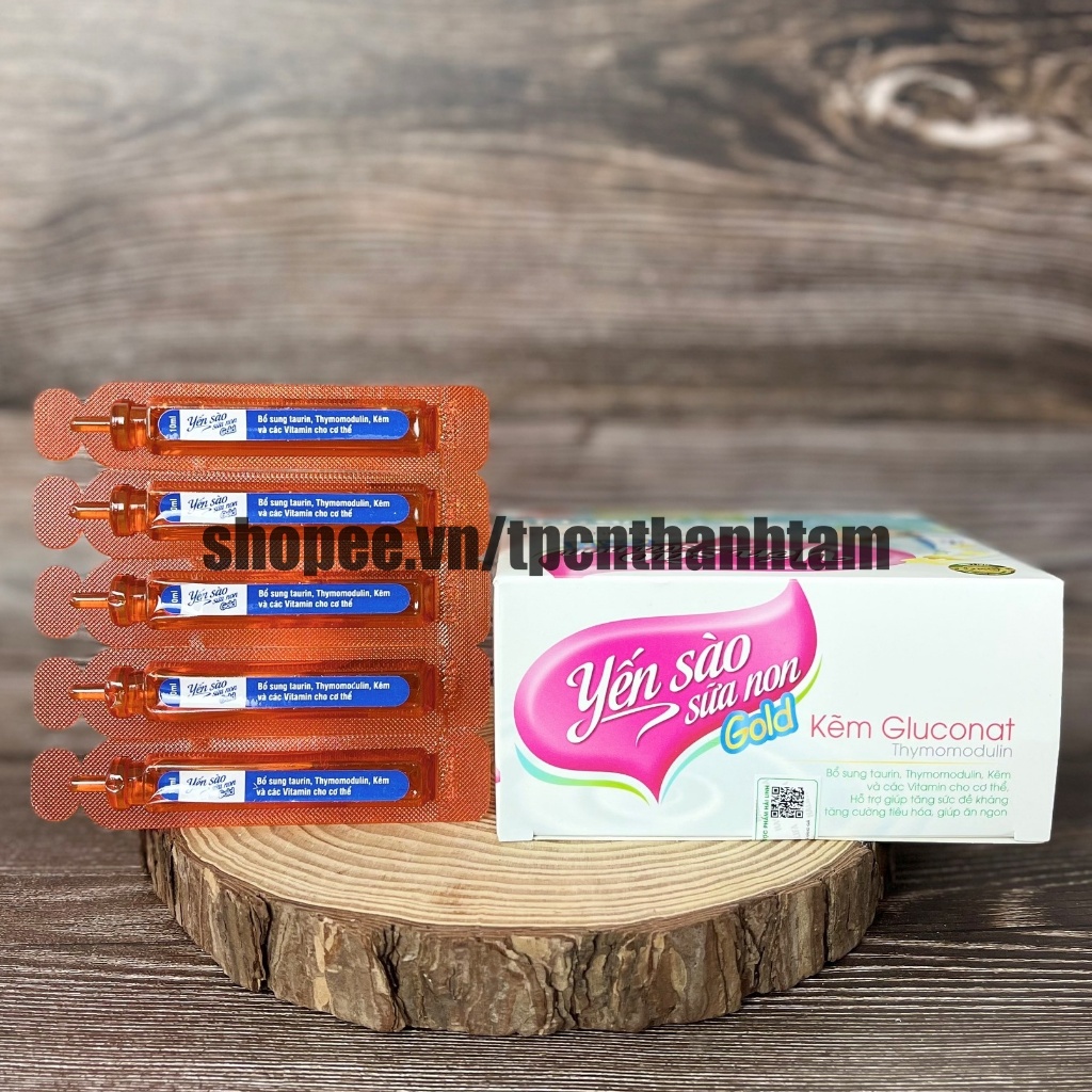 Siro ăn ngon Yến Sào Sữa Non giúp bé tăng khả năng hấp thu, tăng cường sức đề kháng, giảm biếng ăn, tăng cân- Hộp 20 ống