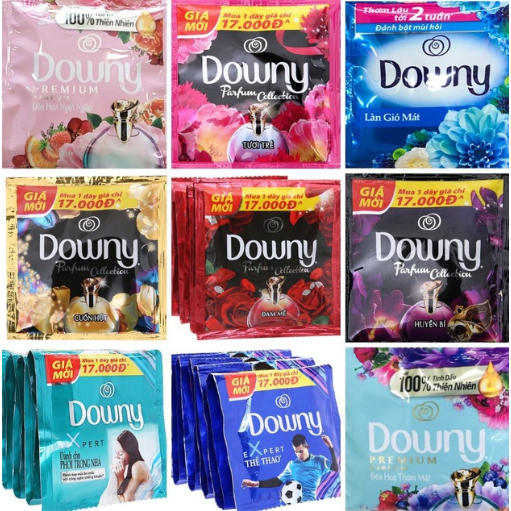 Nước Xả Vải Downy Dây (10 gói) (Đủ mùi)