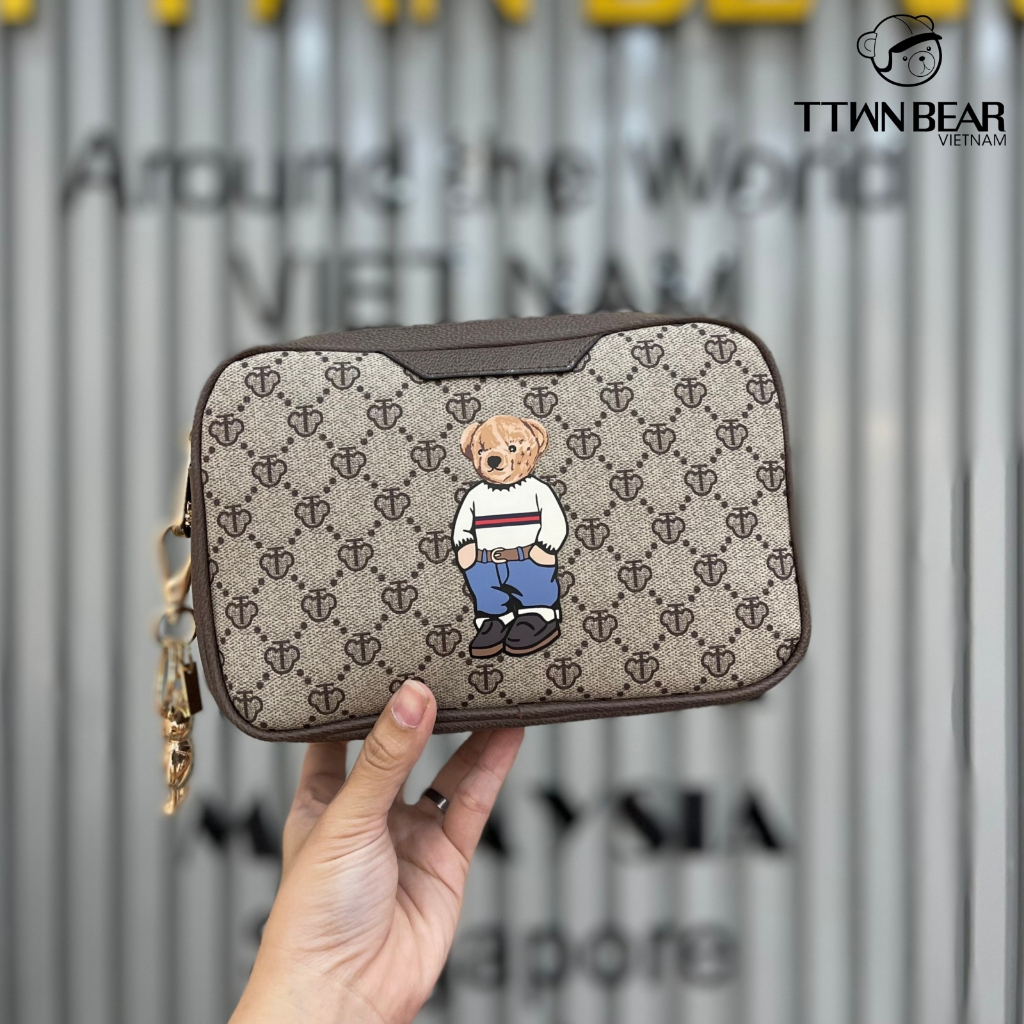 Túi xách nữ TN3352 đeo chéo thời trang công sở đi học đi chơi TTWN BEAR da PVC cao cấp