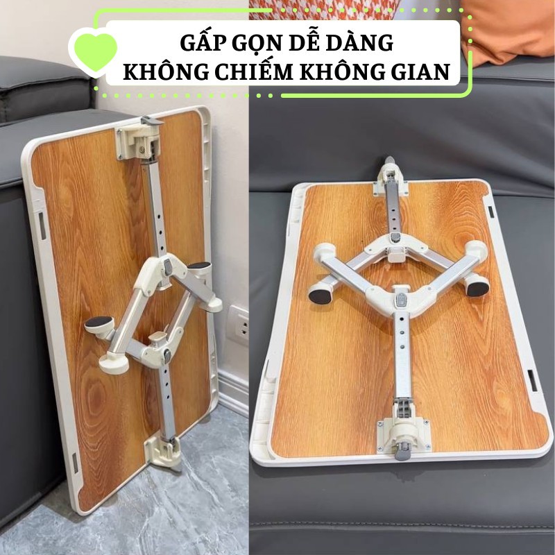 Bàn Học Gấp Mini Kumo Ban Đọc Sách Sinh Viên Để Laptop Đa Năng Xoay 360 Độ