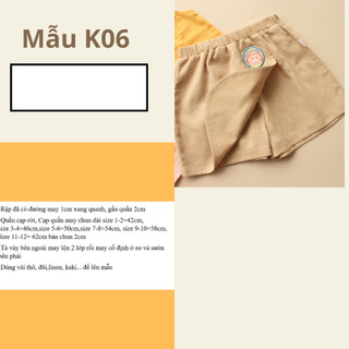 RẬP GIẤY A0 QUẦN GIẢ VÁY BÉ K06