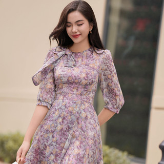 Đầm Charmilles tay lỡ Hoa 23MD125.2BO