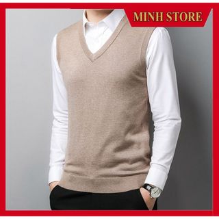 Áo Len Nam Dáng GiLe Thu Đông Chất Dày Dăn chuẩn form trẻ trung AL07 - MINHSTORE