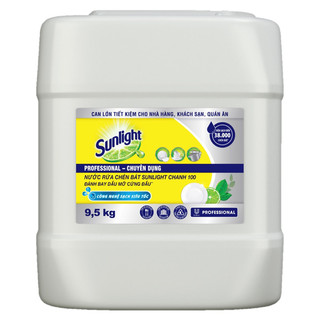 Nước rửa chén bát Sunlight chanh 100 chuyên dụng 9.5kg - Siêu tiết kiệm