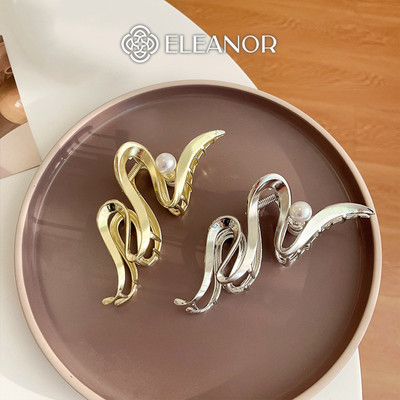 Kẹp tóc nữ Eleanor Accessories thiết kế dáng cong kẹp càng cua gợn sóng phụ kiện tóc 5476