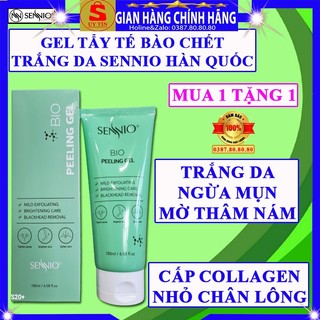 Kem tẩy tế bào chết dạng gel cho da dặt và body loại tốt chính hãng Sennio hàn quốc cho da dầu mụn khô nhạy cảm hỗn hợp