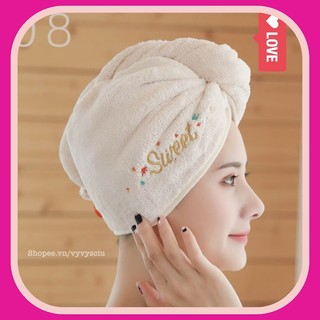 Khăn lau khô tóc lớp Microfiber 2 Lớp