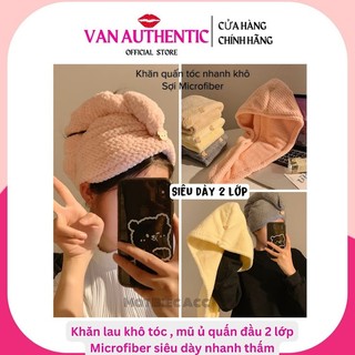 Khăn lau khô tóc lớp Microfiber 2 Lớp