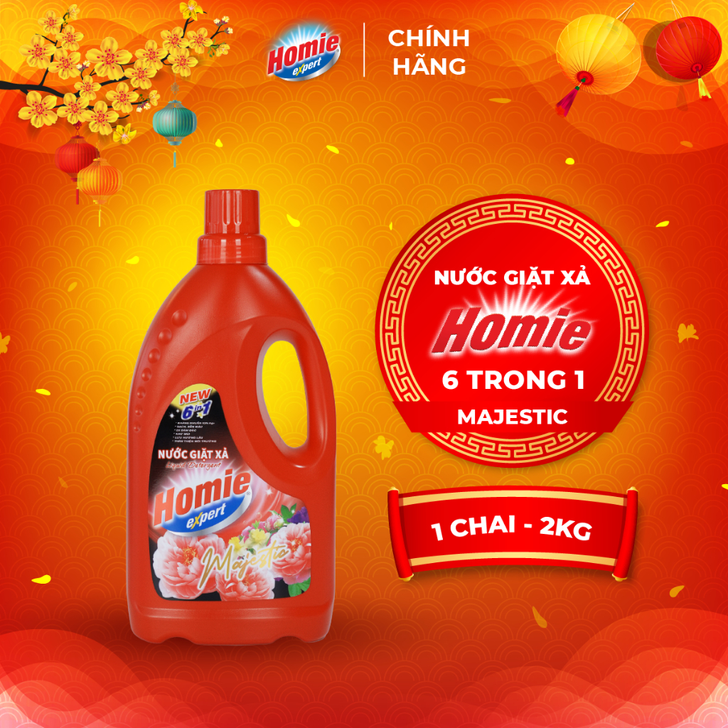 Nước giặt xả HOMIE EXPERT hương thơm 2kg