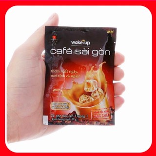 (Combo 10 Túi) Cà Phê Sữa Wake - Up Sài Gòn (Túi 24 Gói 19g), Cafe Coffee