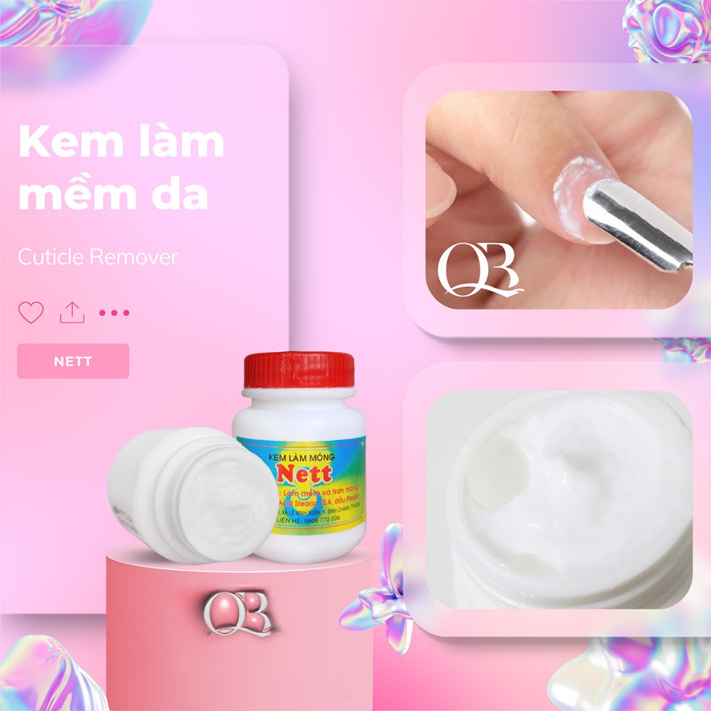 Combo 3 hủ kem mềm da, kem làm móng Nett