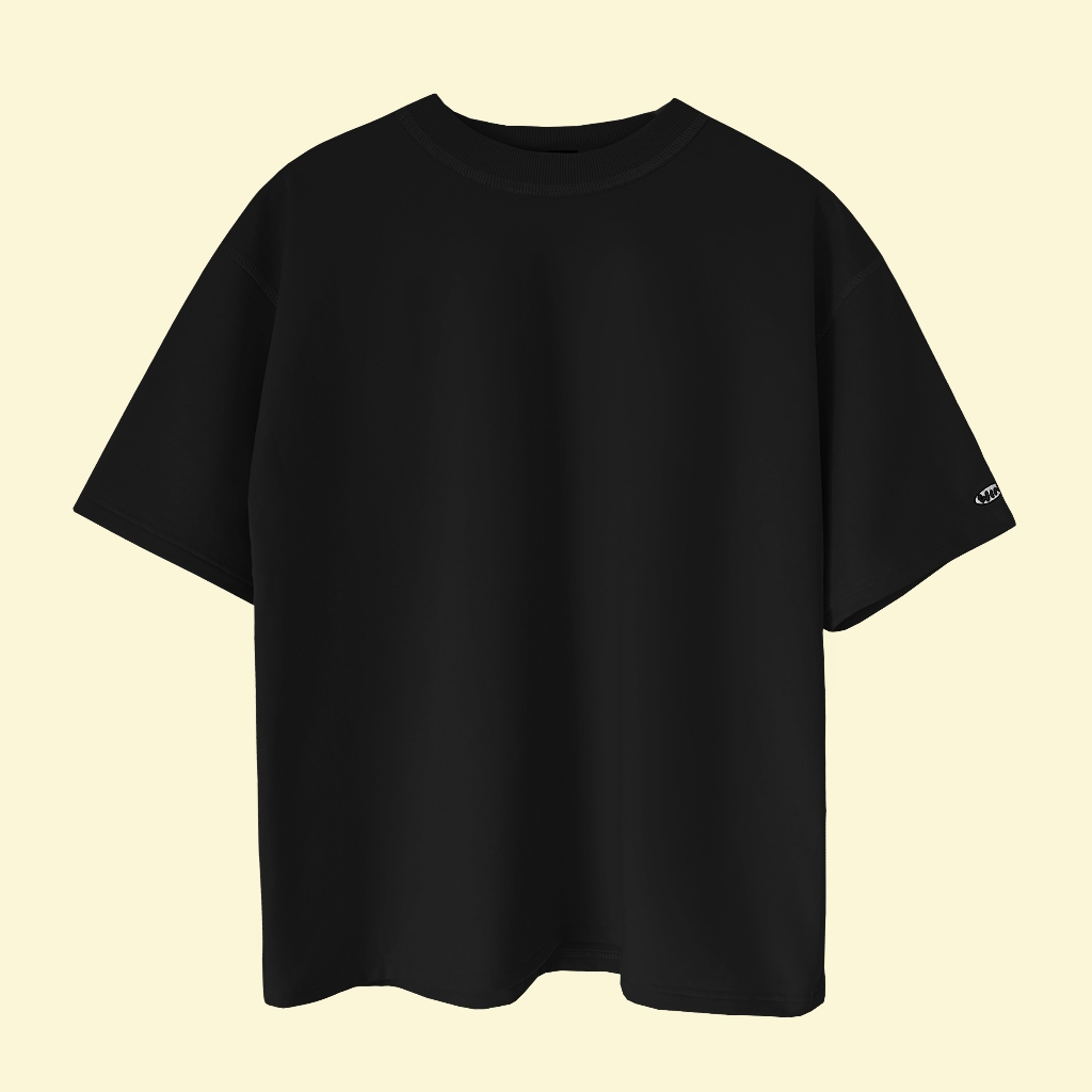 Áo thun tay ngắn đơn giản nam nữ vải thoải mái thêu logo Easy thiết kế WHENIMNASTY