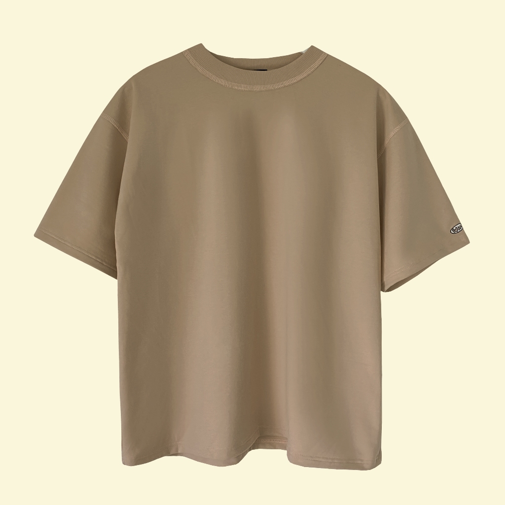 Áo thun tay ngắn đơn giản nam nữ vải thoải mái thêu logo Easy thiết kế WHENIMNASTY