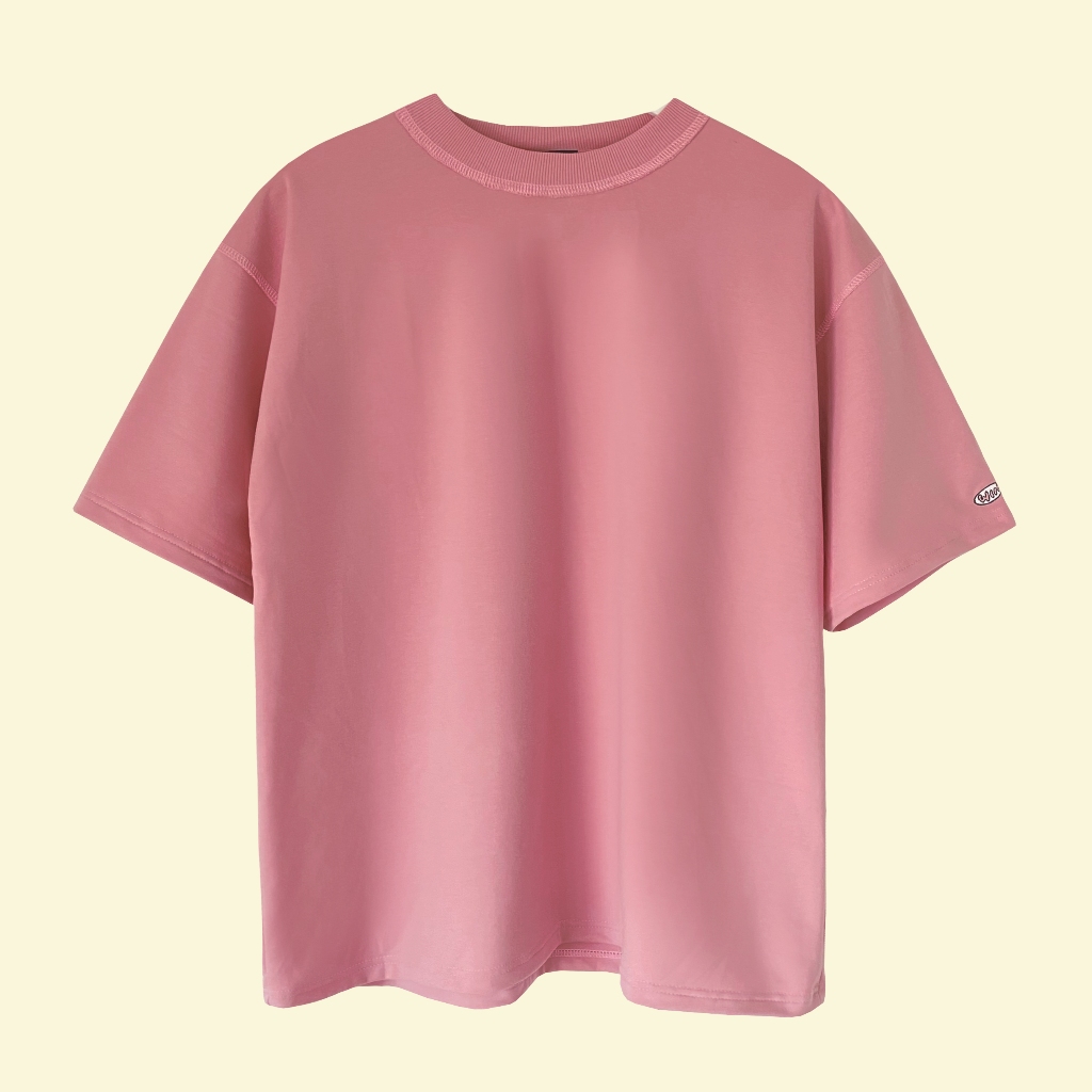 Áo thun tay ngắn đơn giản nam nữ vải thoải mái thêu logo Easy thiết kế WHENIMNASTY