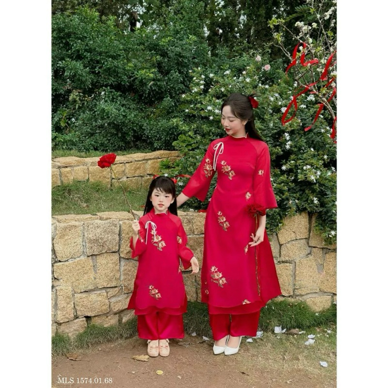 AD2339 AD2341 AD2343 AD2401 Áo dài bé gái Tết 2024 MLS