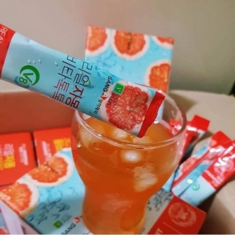 Trà Bưởi Đỏ Giảm Cân Sanga [MẪU MỚI] Hàn Quốc 30 gói hỗ trợ giảm cân, đẹp da