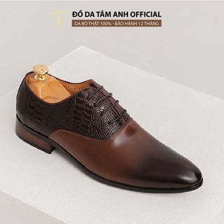 Giày tây nam TÂM ANH thiết kế trẻ trung, hoạ tiết vân da hiện đại GNTA06825-CF