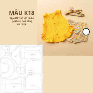 Rập giấy a0 đồ bộ bé k18