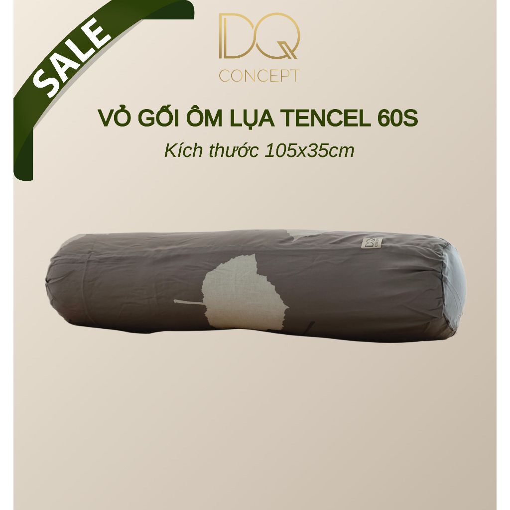 {SALE} LỤA TENCEL 60S/ VỎ GỐI ÔM KHÓA KÉO (105x35CM)