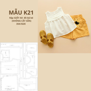 Rập giấy a0 đồ bộ bé k21