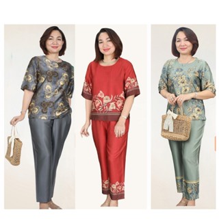 Bộ đồ cho mẹ cho bà Lụa Latin cao cấp siêu mềm mượt mát