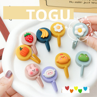 Móc dán tường kèm charm 3D TOGU móc dán tròn dính keo móc treo đồ tiện lợi móc dán chắc chắn nhỏ gọn có charm diy MD2