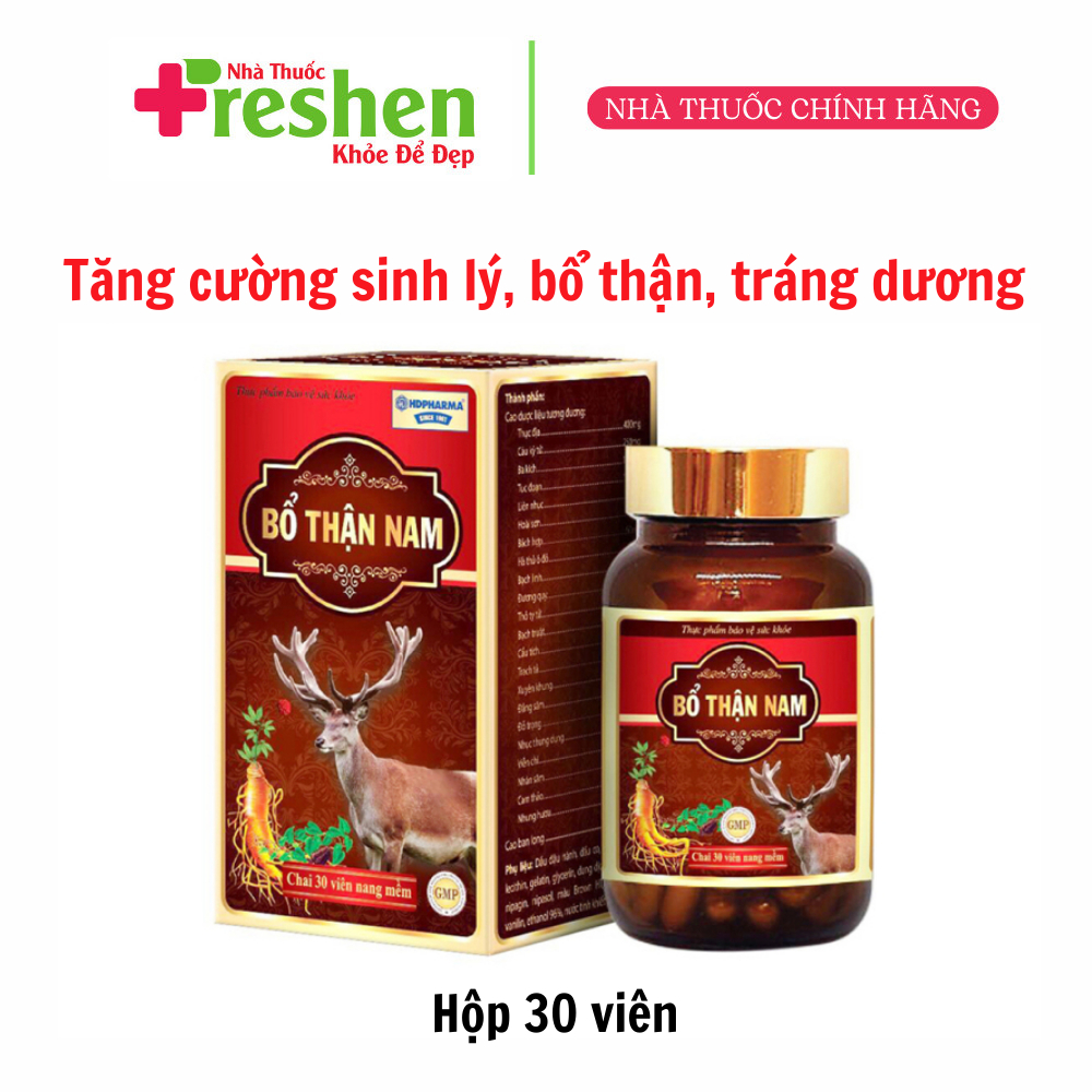 Tăng cường sinh lý Bổ Thận Nam tăng cường chức năng thận, tăng cường sinh lý nam - Lọ 30 viên