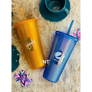 Ly Kim Cương Dạ Quang Bling Lấp Lánh  700ml (Tặng kèm ống hút)