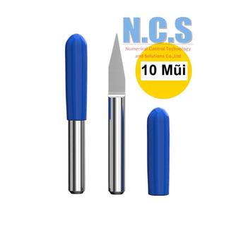 Weitol - Hộp 10 Dao khắc chữ V CNC, 1 lưỡi 3.175 x (10-90 độ)