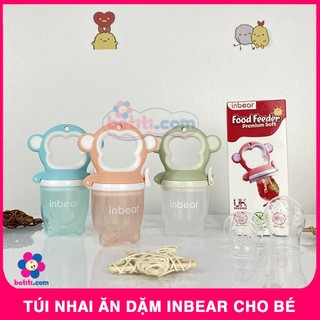Túi Nhai Ăn Dặm Inbear Cho Bé Tập Ăn Hoa Quả Rau Củ, Túi Tập Ăn Trẻ Em Chống Hóc (Tặng Dây Đeo Đi Kèm Túi)