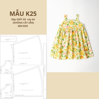 Rập giấy a0 váy bé k25