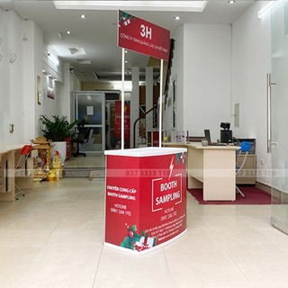 Booth sampling di động, Quầy bán hàng di động chất liệu nhựa, nhôm, sắt | Nhà cung cấp booth sampling 3H