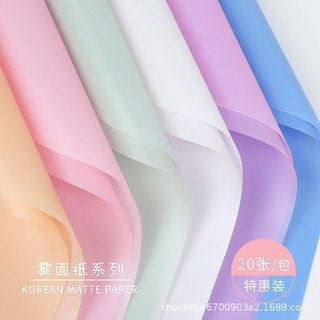 Giấy gói hoa 2 mặt 1 màu chống nước chống nhăn màu siêu xinh - hodushop phụ kiện gói hoa len