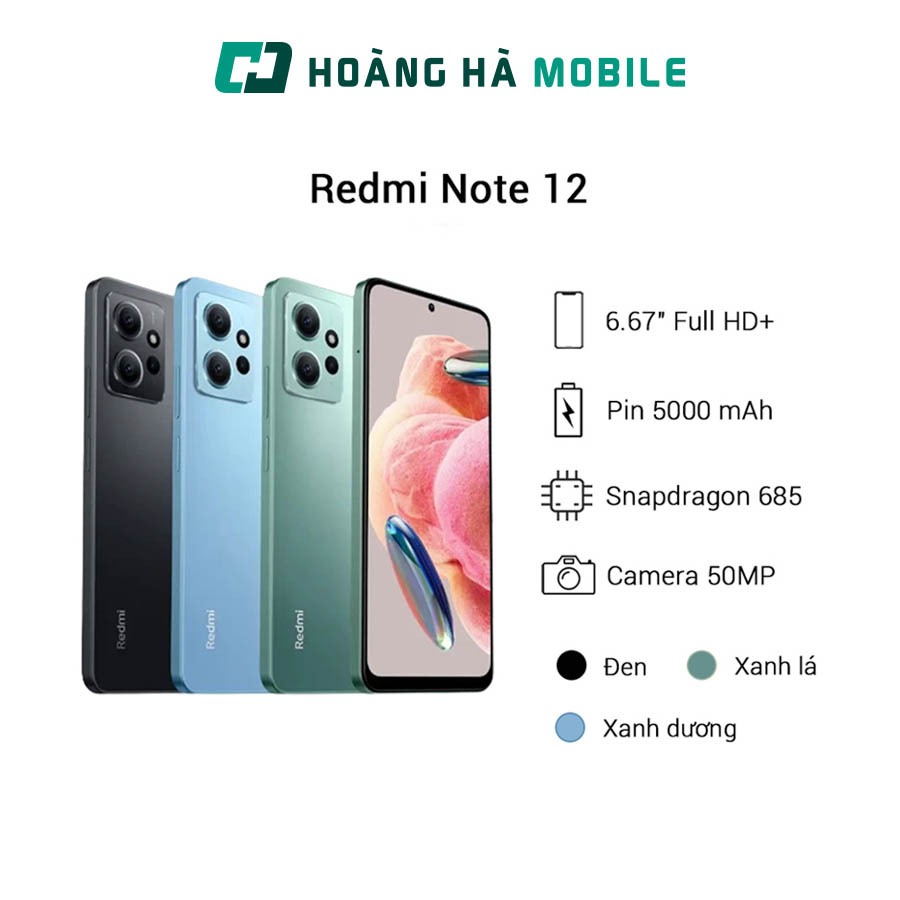 Điện thoại Xiaomi Redmi Note 12 - Chính hãng